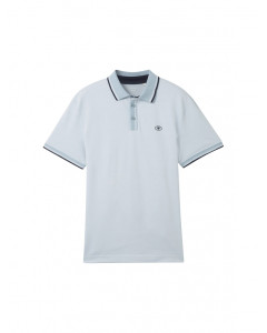 Поло POLO WITH DETAILED COLLAR 1040822-35199 Tom Tailor L Блакитний 1040822-35199