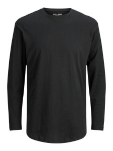 Футболка з довгими рукавами JJENOA TEE O-NECK LS NOOS 12190128-Black-Fit:Relaxed Jack&Jones L Чорний 12190128-BLACK-FIT:RELAXE