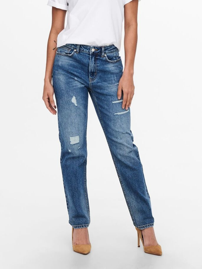 Джинси ONLEMILY HW ST ANK DEST DNM MAS025 15235729-Dark Medium Blue Denim ONLY 27/32 Синій 15235729-Dark Medium Blue