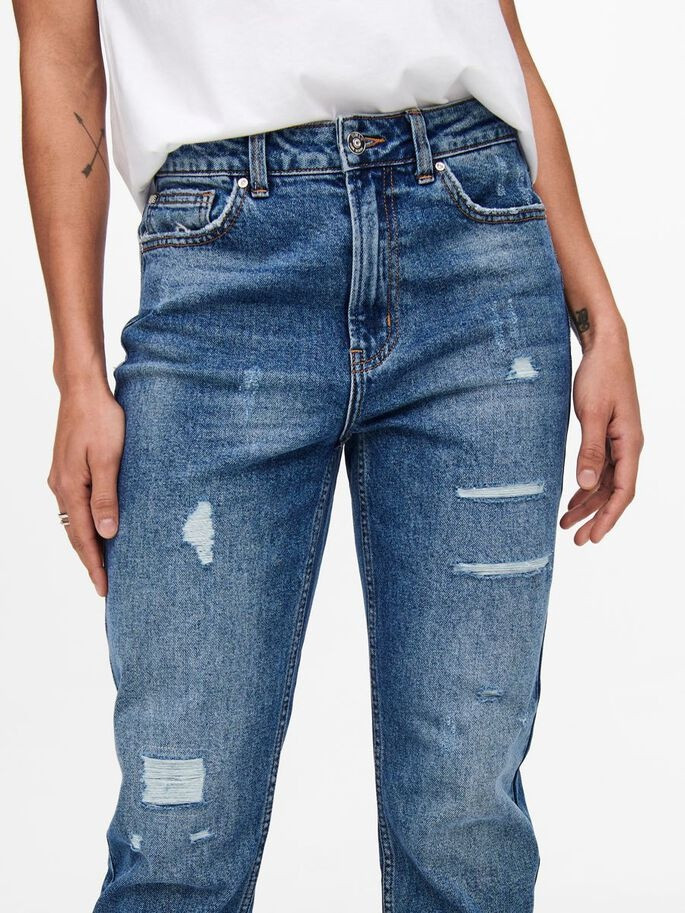 Джинси ONLEMILY HW ST ANK DEST DNM MAS025 15235729-Dark Medium Blue Denim ONLY 27/32 Синій 15235729-Dark Medium Blue