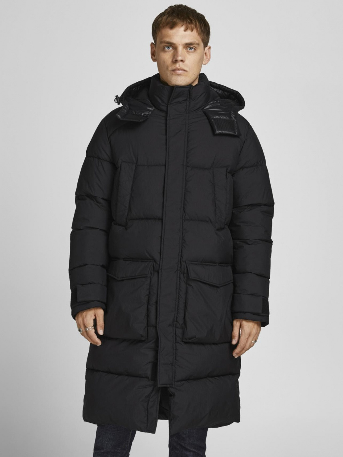 Куртка JORSTRAD LONG PUFFER LN 12192671-Black Jack&Jones L Чорний 12192671-Black