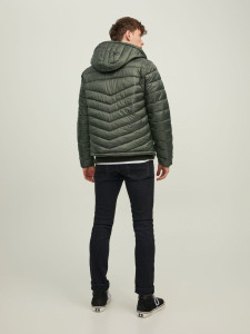 Куртка CONTRAST ZIP JJEHERO PUFFER HOOD NOOS 12211785-Rosin Jack&Jones L Хакі 12211785-ROSIN CONTRAST Z