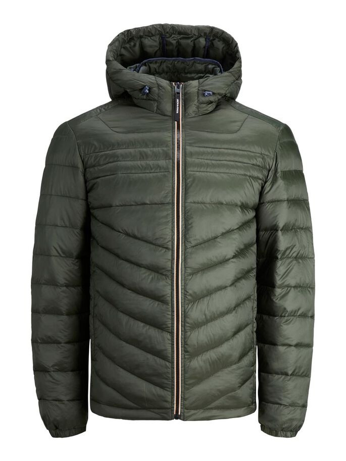Куртка CONTRAST ZIP JJEHERO PUFFER HOOD NOOS 12211785-Rosin Jack&Jones L Хакі 12211785-Rosin CONTRAST Z