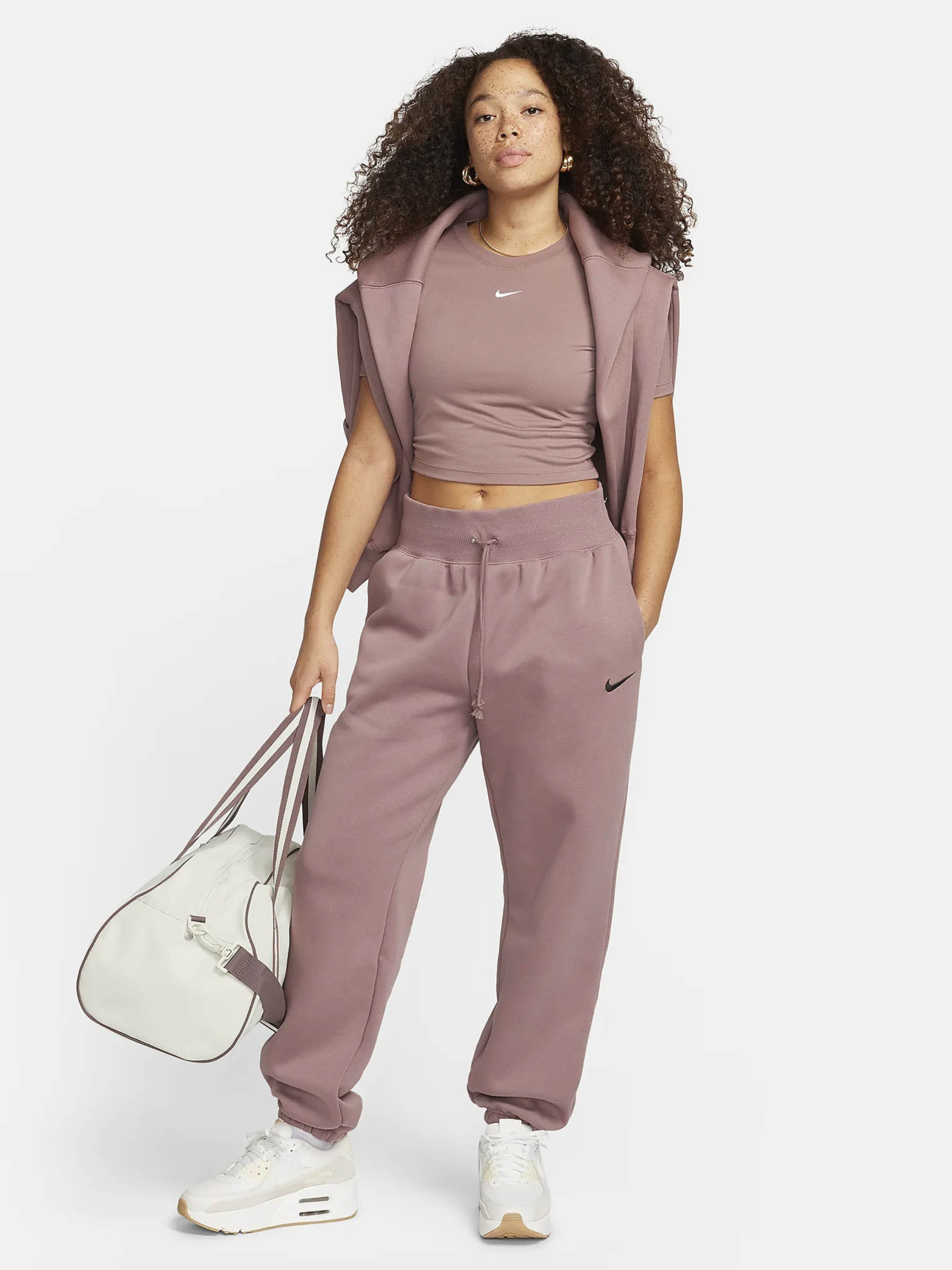 Штани жіночі Nike Sportswear Phoenix Fleece Bordo DQ5887-208