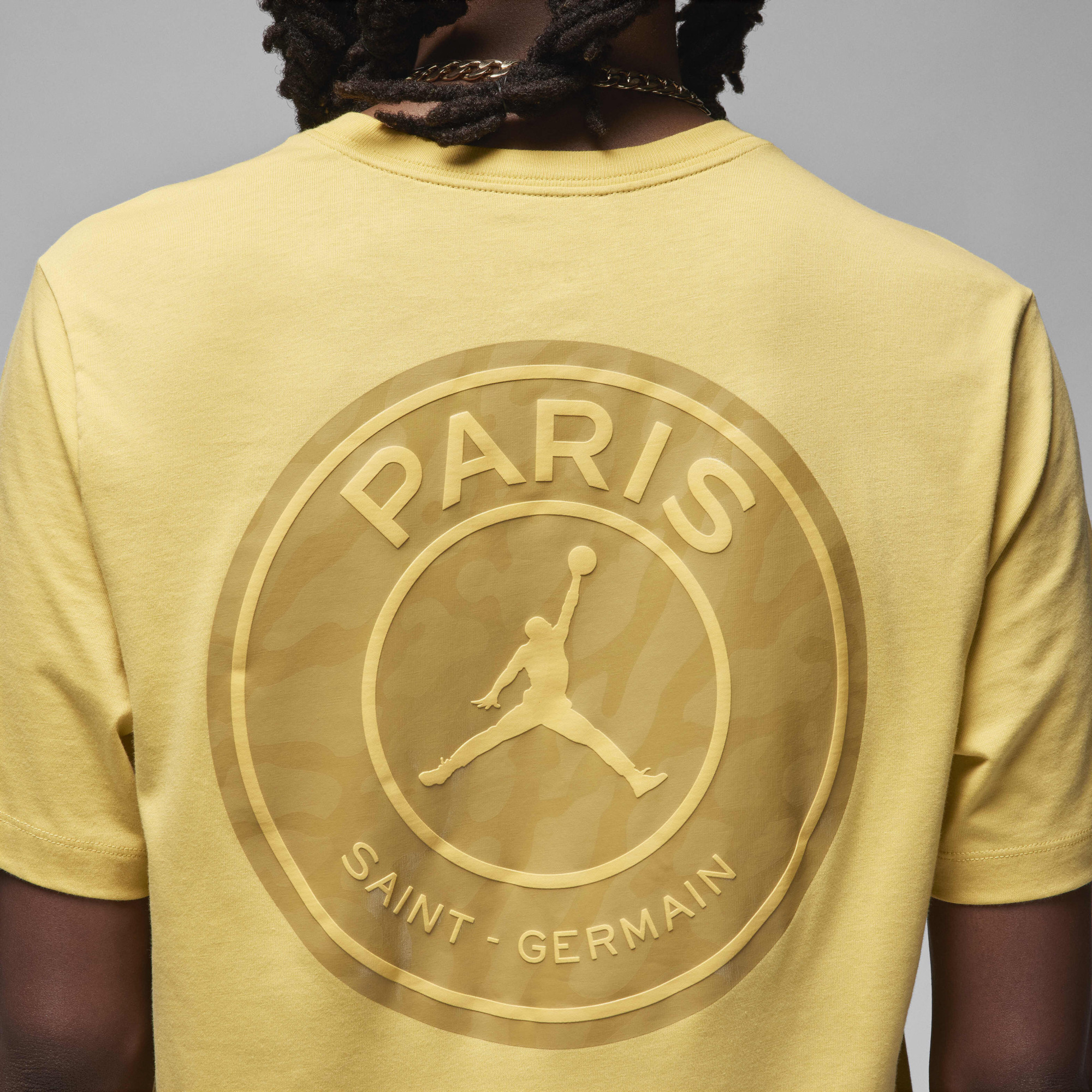 Футболка чоловіча Air Jordan Psg Logo Yellow FN5332-700