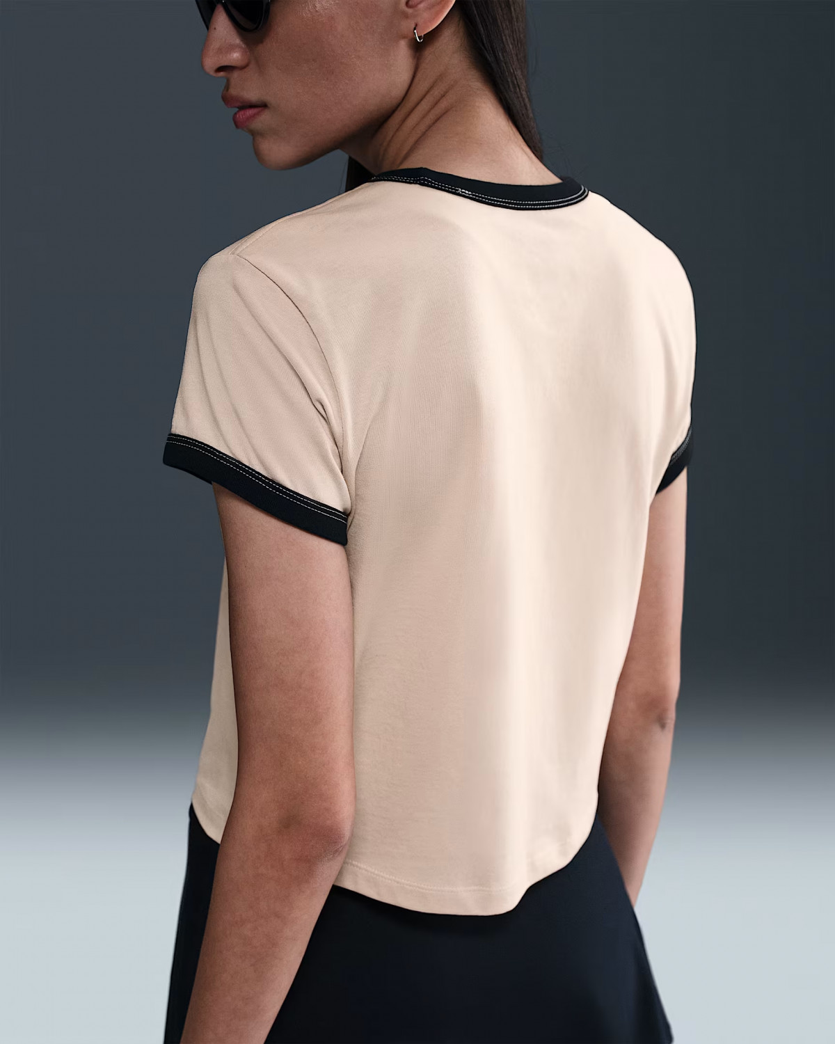 Футболка W NSW SS RINGER TEE VNTG RUN IF4072-126 Nike L Бежевий IF4072-126