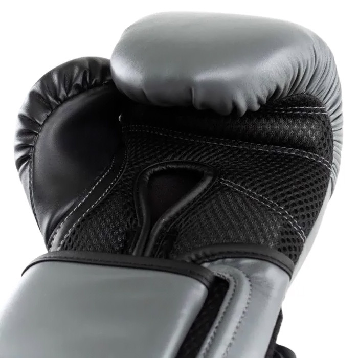 Рукавиці боксерські Everlast POWERLOCK 2R TRAINING GLOVE сірий, чорний Уні 12 унцій P00002305