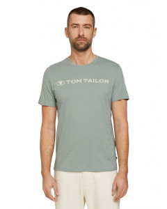 Футболка printed crewneck logo t-shirt 1030527XX1012960 Tom Tailor L Сірий 1030527XX1012960