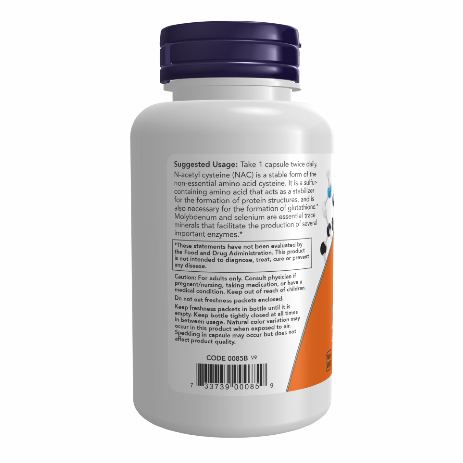 Капсули Nac-Acetyl Cysteine 600mg - 250 vcaps 2022-10-2542