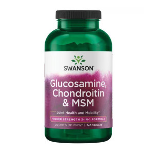 Таблетки Swanson Glucosamine Chondroitin & Msm - Higher Strength 240 tabs 2023-10-5715