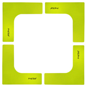 Набір плоских кутових фішок-маркерів Meta Flat Corner Marker Set of 4 лимон Уні 25х25 см 4004000100