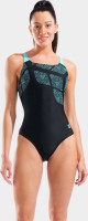 Купальник закритий для жінок Arena KIKKO SWIMSUIT SWIM PRO BACK чорний, бірюзовий Жін 40 010807-580