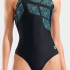 Купальник закритий для жінок Arena KIKKO SWIMSUIT SWIM PRO BACK чорний, бірюзовий Жін 40 010807-580