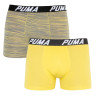 Труси-боксери Puma SPACEDYE STRIPE BOXER 2P сірий, жовтий Чол M 501002001-020