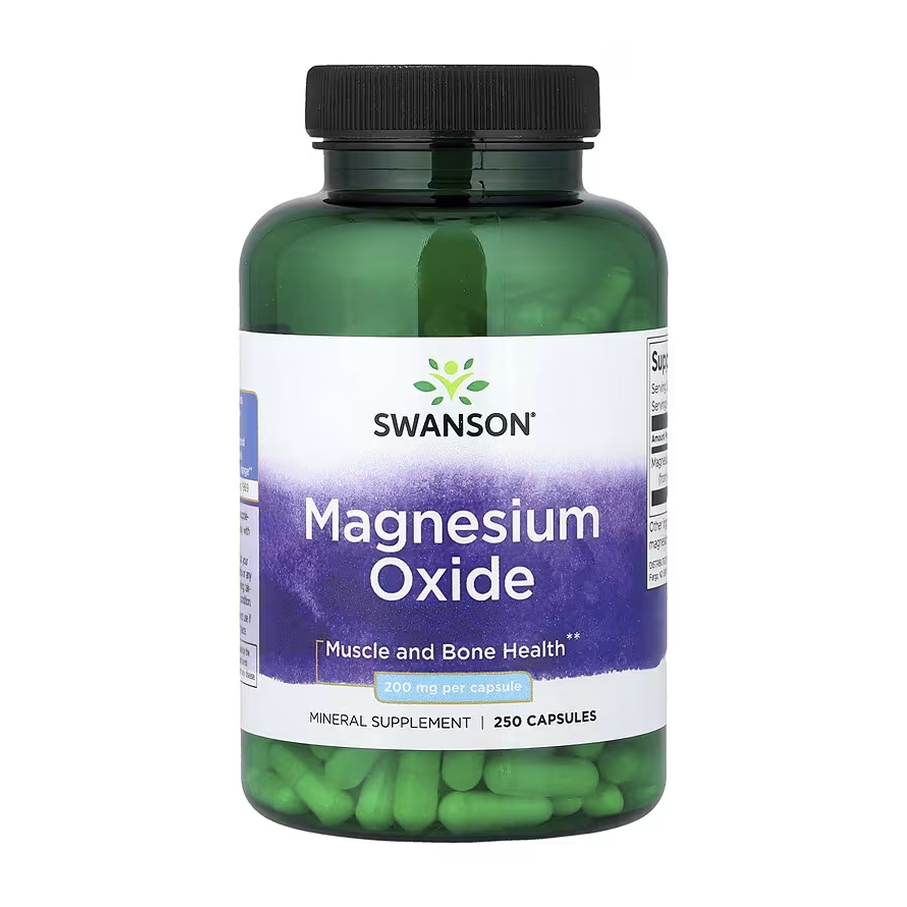 Капсули Swanson Magnesium Oxide 200 mg - 250 caps 2023-10-6873