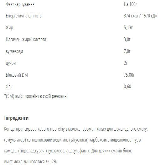 Порошок WPC80 - 900g Banana (Пошкоджена упаковка) 2022-10-0556