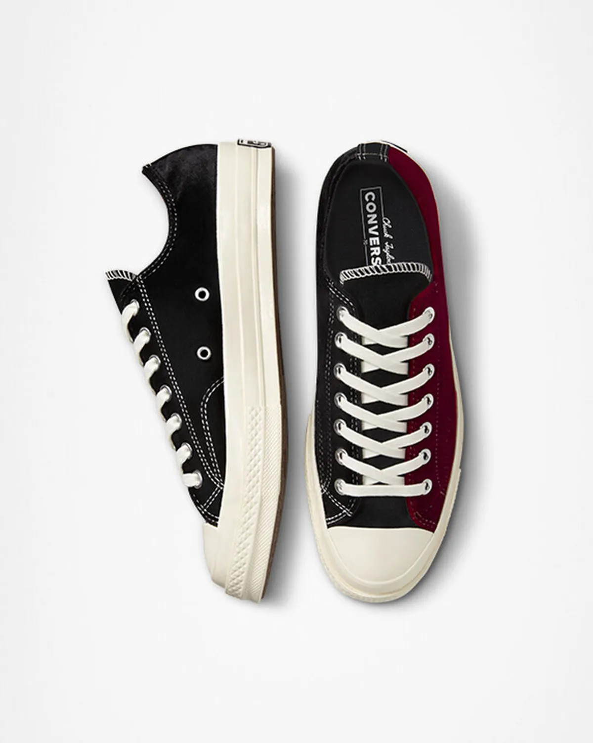 Кросівки Chuck Taylor Vintage 70 Retro Velvet OX Black/Red/Egret A03267C