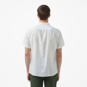 Сорочка чоловіча Lacoste Short Sleeve Linen Shirt White CH5699T001 39 CH5699T001