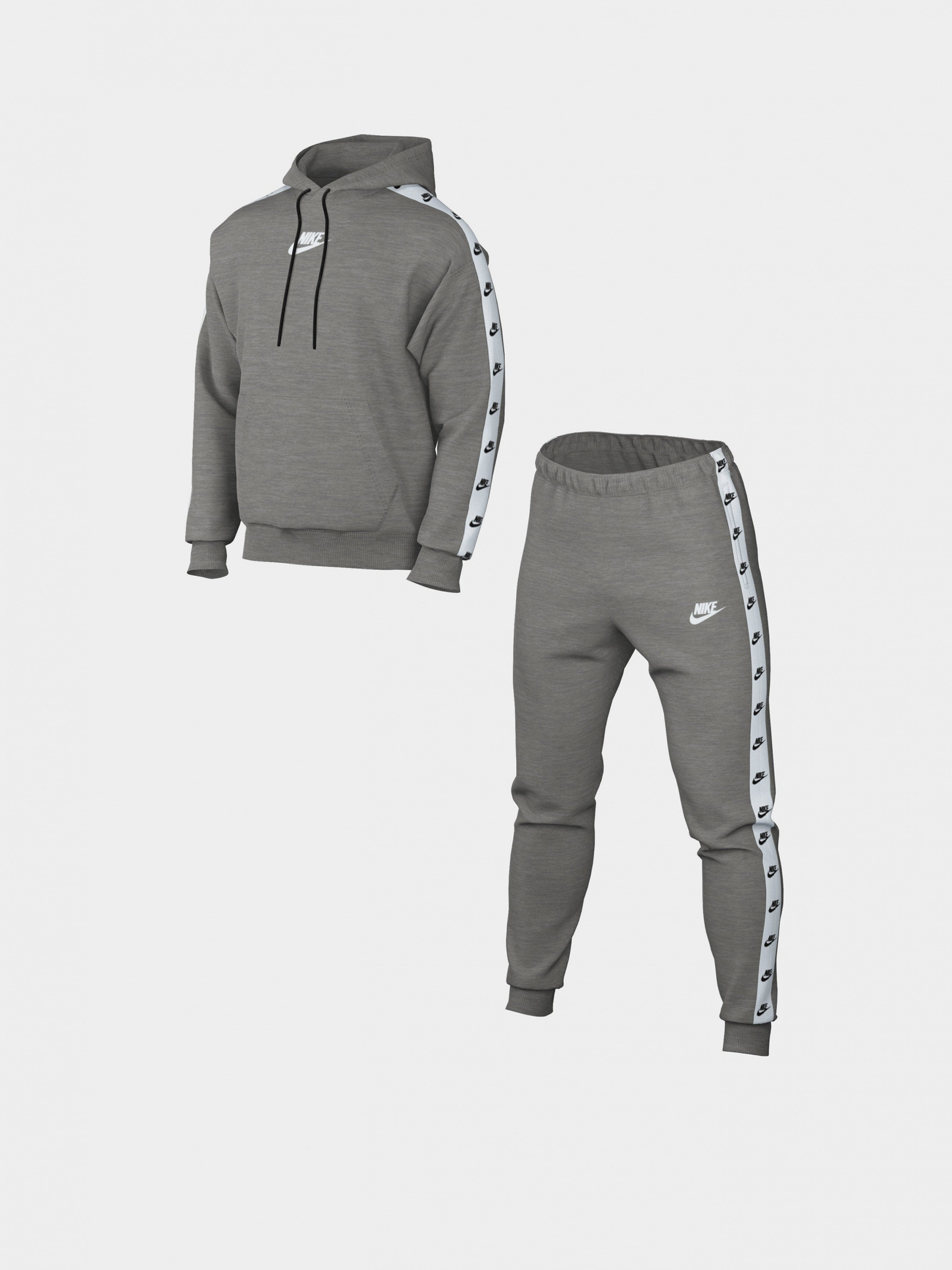 Костюм спортивний Nike Essential Hooded Tracksuit Flc grey DM6838-063_DM6838-063