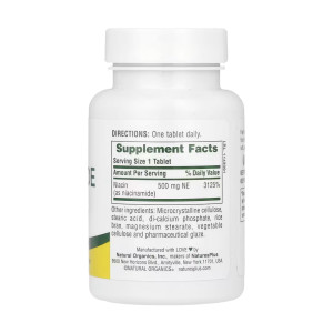 Таблетки Nature's Plus Niacinamide 500 mg - 90 tabs 2023-10-5220