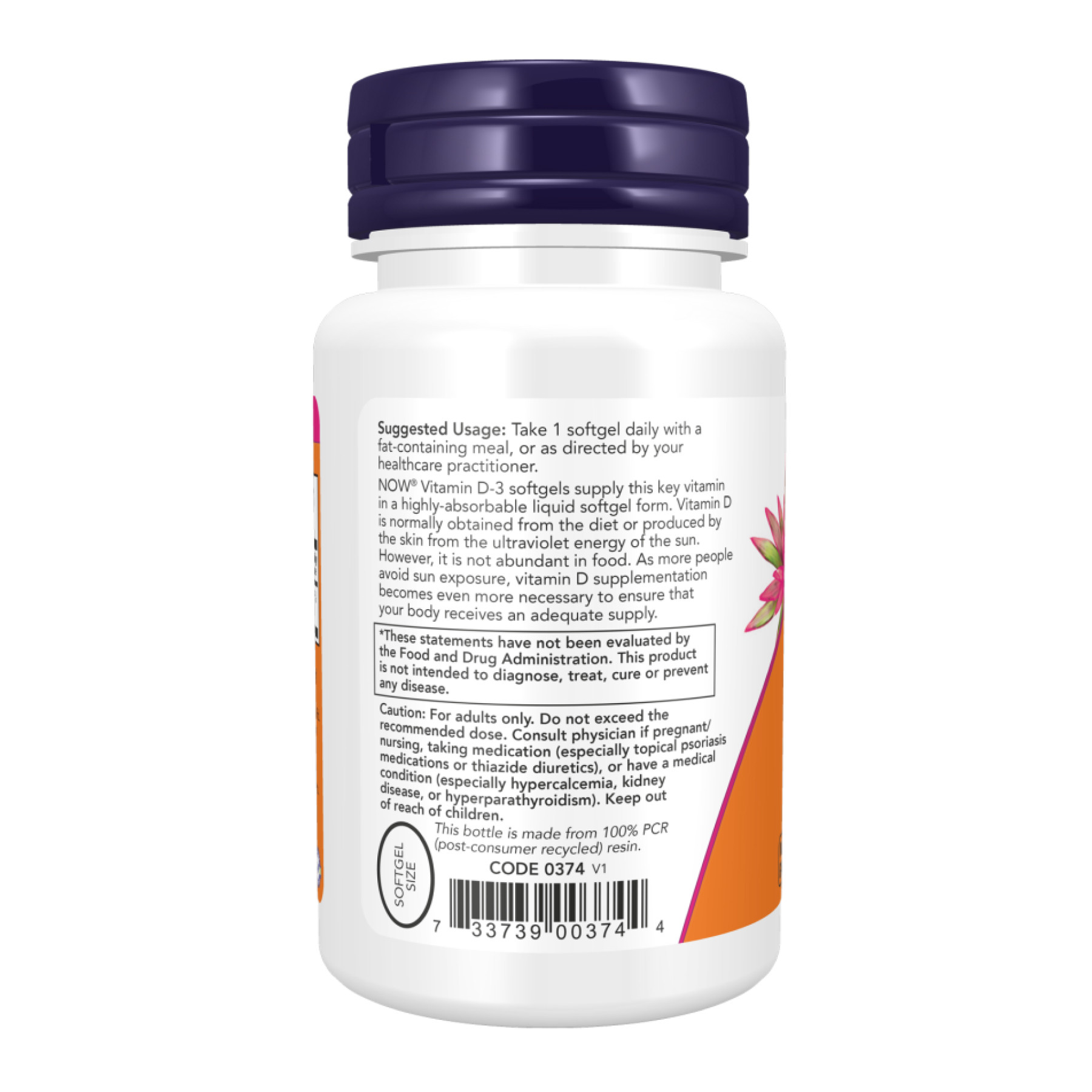 Софт гелеві капсули Now Foods Vitamin D-3 5000 IU - 30 softgels 2023-10-3275