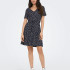 Сукня ONLMAY S/S V-NECK SHORT DRESS JRS NOOS 15286935-Night Sky-AOP:Lea flower ONLY L Темно-синій 15286935-NIGHT SKY-AOP:LE