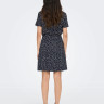 Сукня ONLMAY S/S V-NECK SHORT DRESS JRS NOOS 15286935-Night Sky-AOP:Lea flower ONLY L Темно-синій 15286935-NIGHT SKY-AOP:LE