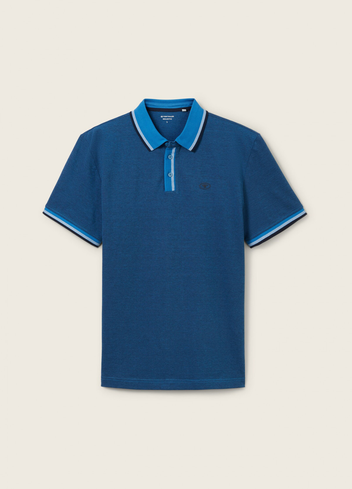 Поло POLO WITH DETAILED COLLAR 1040822ХХ22843 Tom Tailor L Синій 1040822ХХ22843