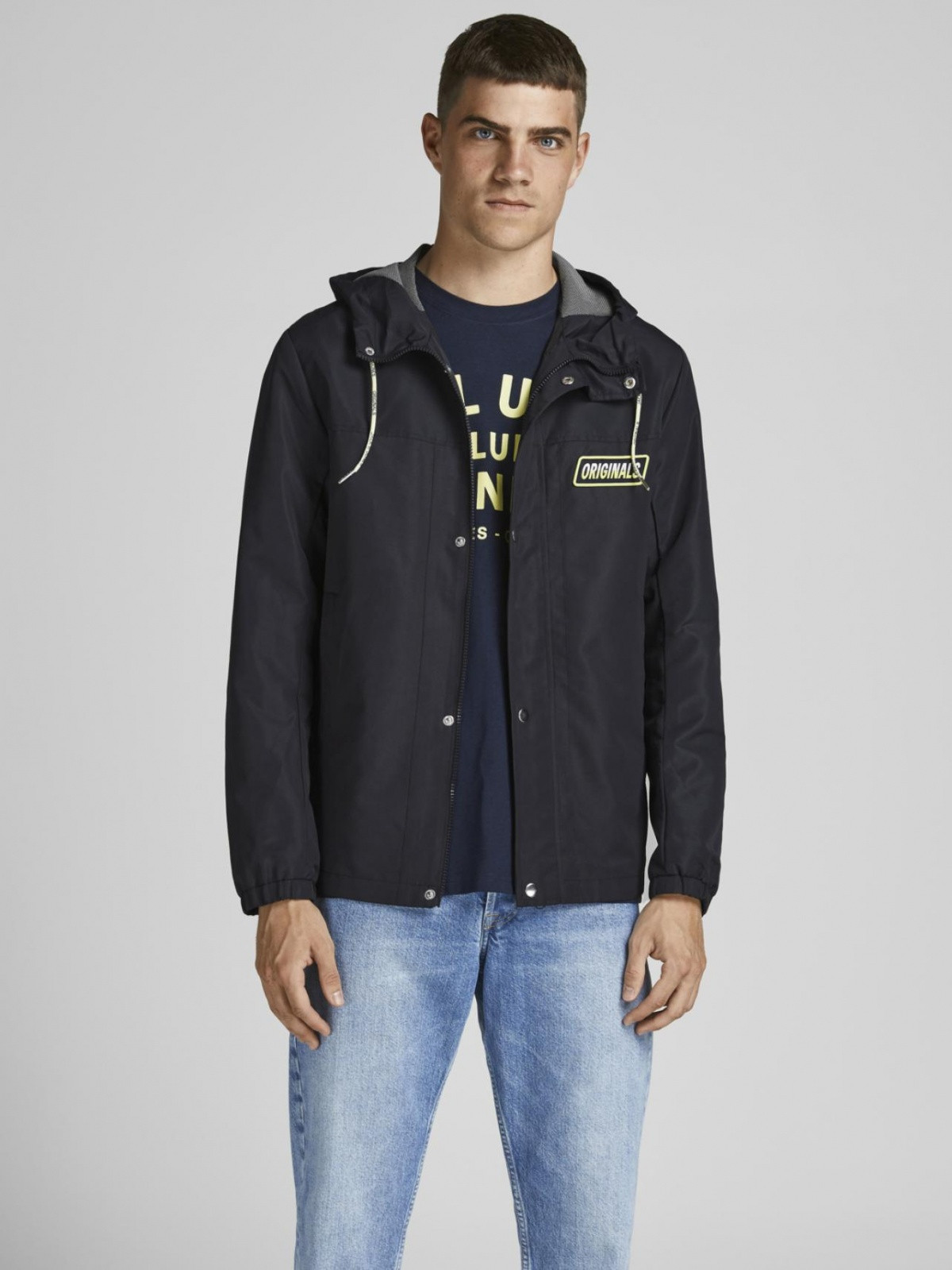 Куртка JORSWIRL JACKET 12192737-Black Navy Jack&Jones S Чорний 12192737-Black Navy