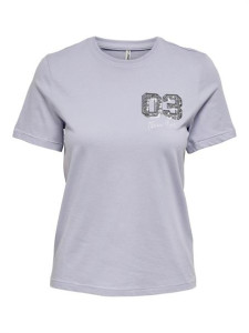 Футболка ONLKITA REG S/S COLLEGE TOP BOX JRS 15249486-Cosmic Sky-Print:3 ONLY L Бузковий 15249486-COSMIC SKY-PRINT