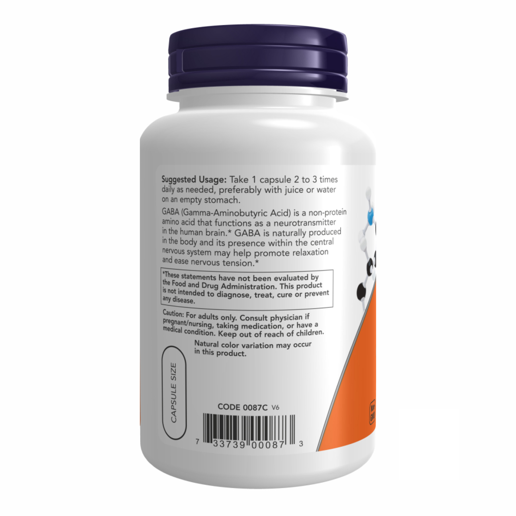 Капсули GABA 500mg - 100vcaps 100-14-1805899-20