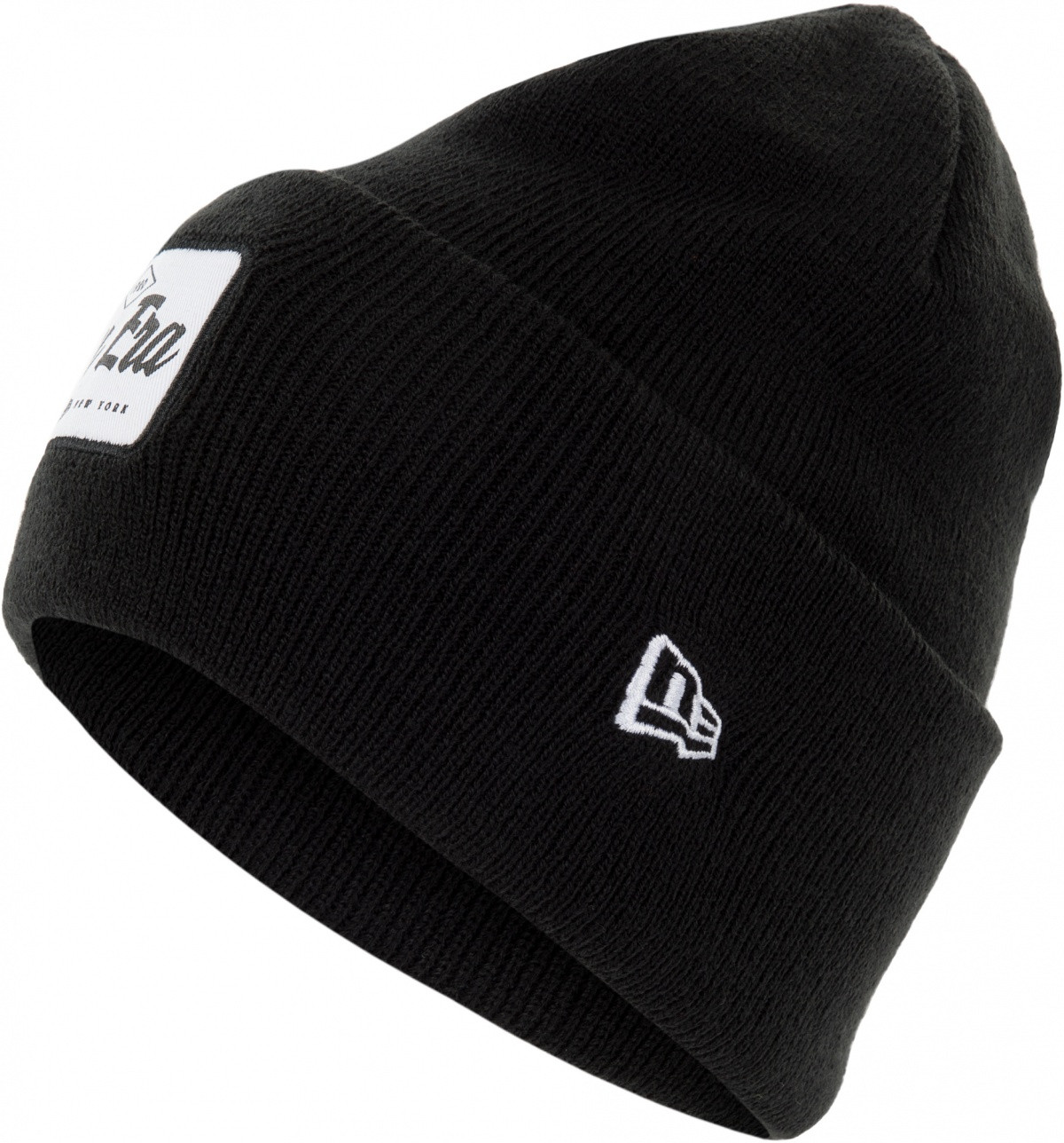 Шапка Wide Cuff Patch Knit 12033078N0H-BLK New Era o/s (Б/р) Чорний 12033078N0H-BLK