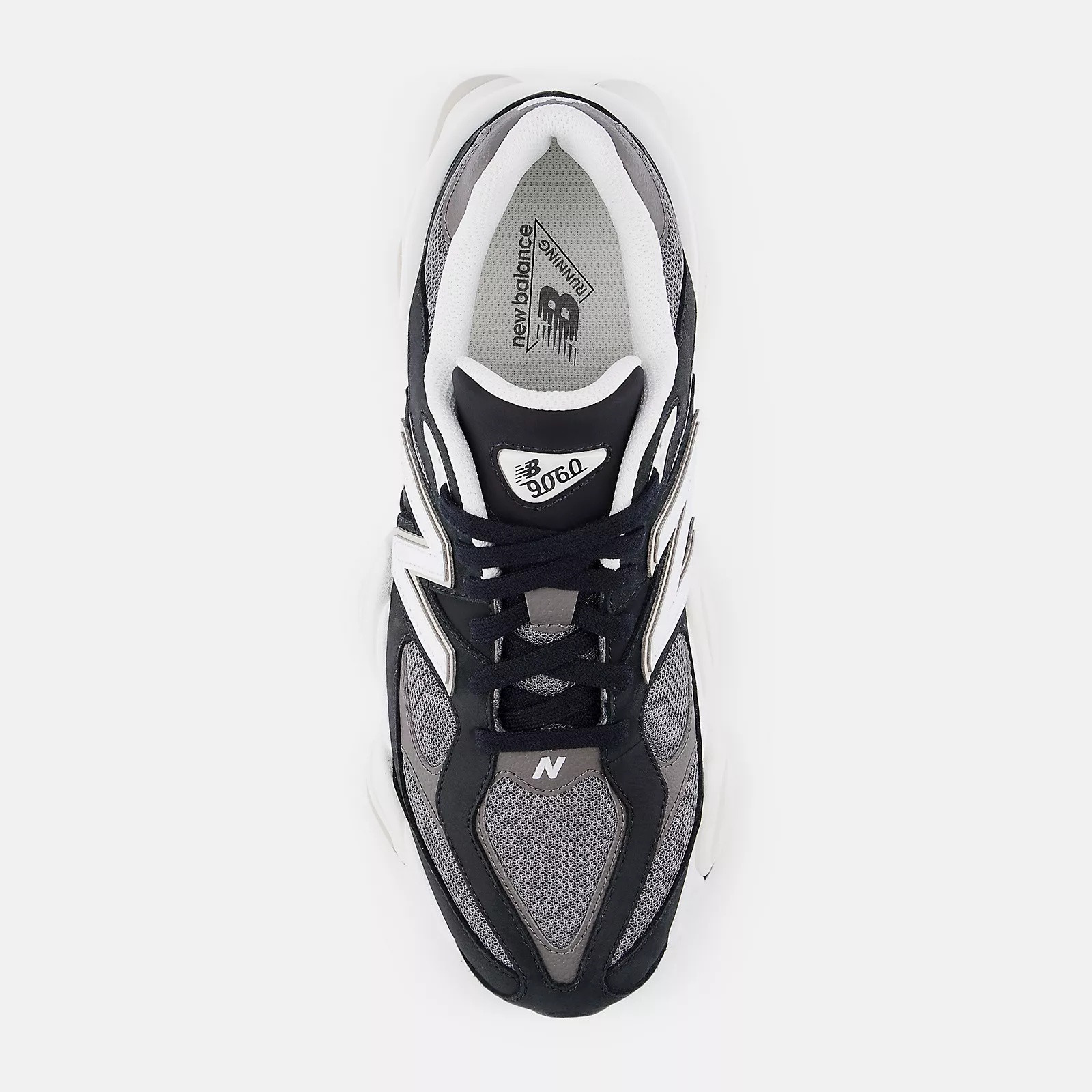 Кросівки унісекс New Balance 9060 U9060510 весна-осінь текстиль замша чорно-сірі U9060510