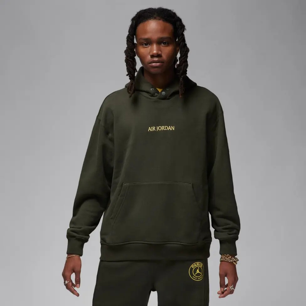 Худі чоловіче Air Jordan X Psg Fleece Pull-Over Hoodie Olive FN5324-355