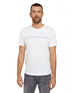 Футболка printed crewneck logo t-shirt 1030527XX1020000 Tom Tailor L Білий 1030527XX1020000