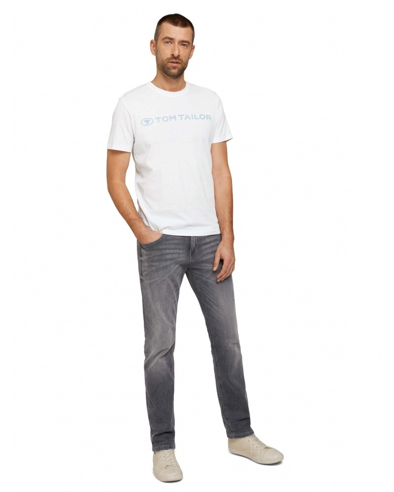 Футболка printed crewneck logo t-shirt 1030527XX1020000 Tom Tailor L Білий 1030527XX1020000