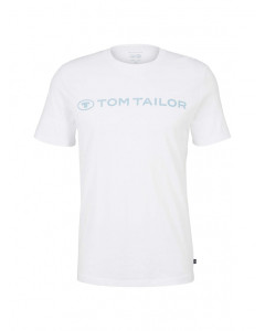 Футболка printed crewneck logo t-shirt 1030527XX1020000 Tom Tailor L Білий 1030527XX1020000