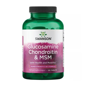 Таблетки Swanson Glucosamine Chondroitin & Msm - Higher Strength - 120 tabs 2023-10-5720