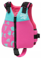 Жилетка для плавання Aqua Speed Safe Splash 61123 бірюзовий, рожевий Діт 15-19 кг 626-03
