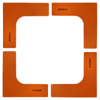 Набір плоских кутових фішок-маркерів Meta Flat Corner Marker Set of 4 помаранчевий Уні 25х25 см 4004000101