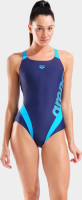 Купальник закритий для жінок Arena STRIPEFLO SWIMSUIT SWIM PRO BA синій, блакитний Жін 44 011175-780