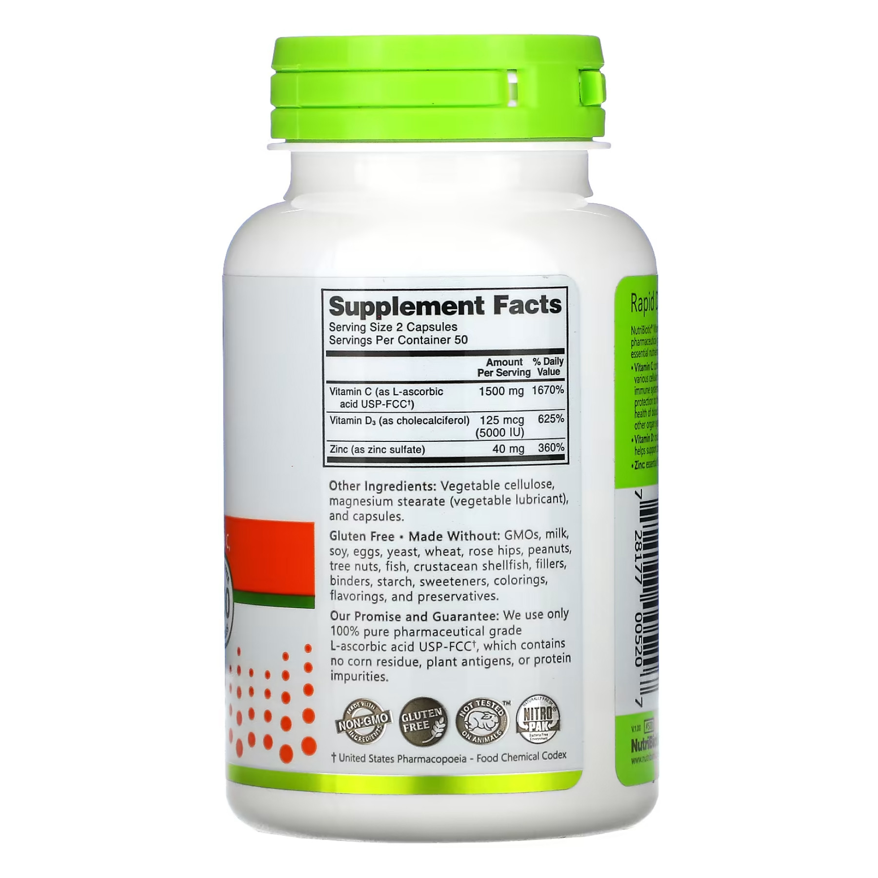 Капсули Vitamin C+D3 & Zinc - 100 caps 2022-10-3008