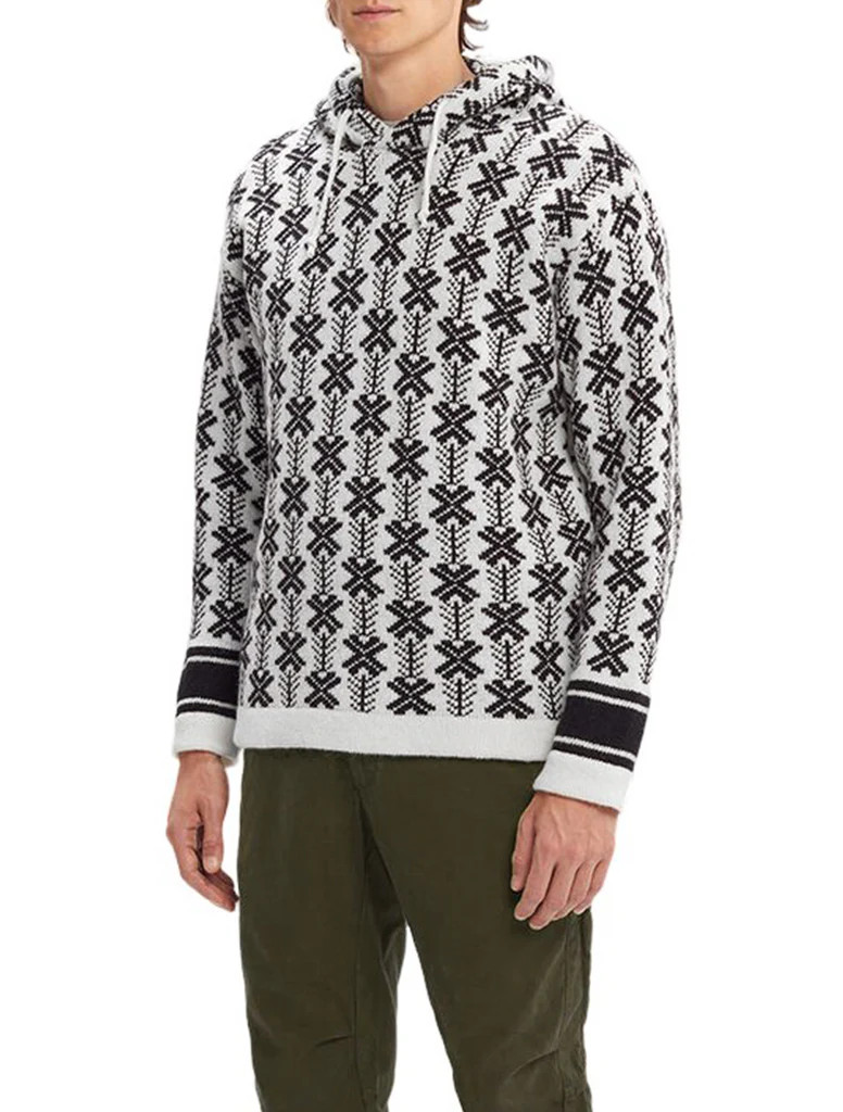 Худі WOOL JACQUARD LOGO HOODIE - CP COMPANY 15CMKN345A 006633J