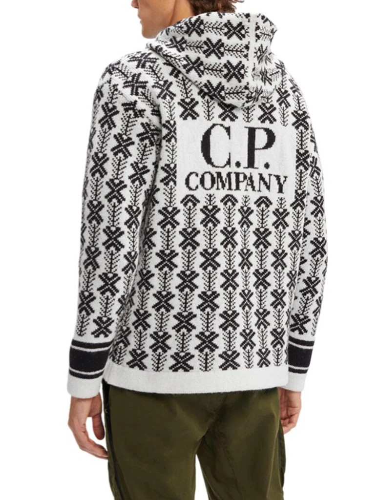 Худі WOOL JACQUARD LOGO HOODIE - CP COMPANY 15CMKN345A 006633J