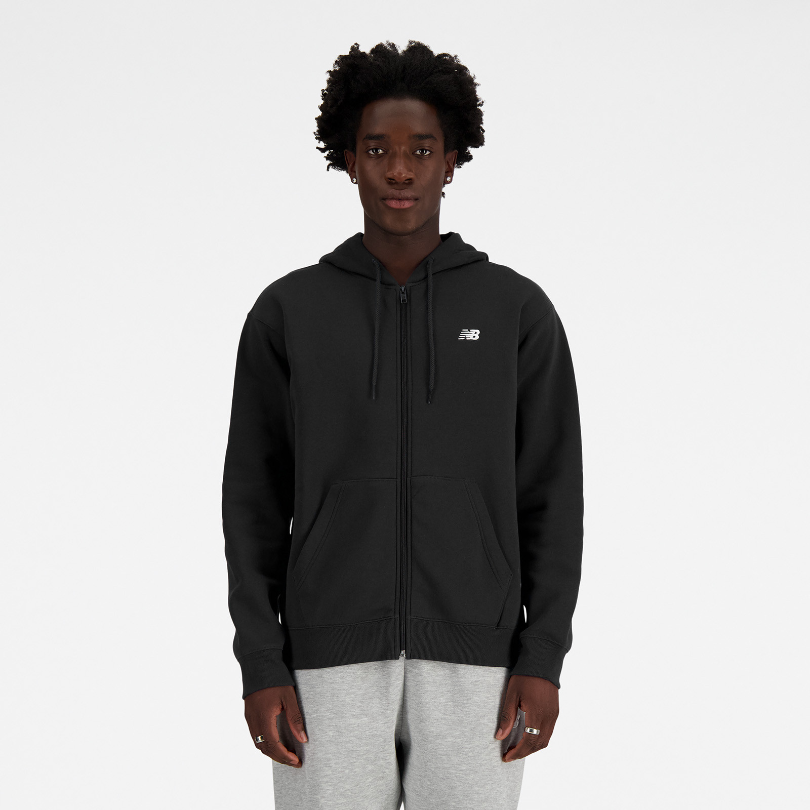 Толстовка чоловіча New Balance Sport Essentials Full Zip Black MJ41502BK L MJ41502BK