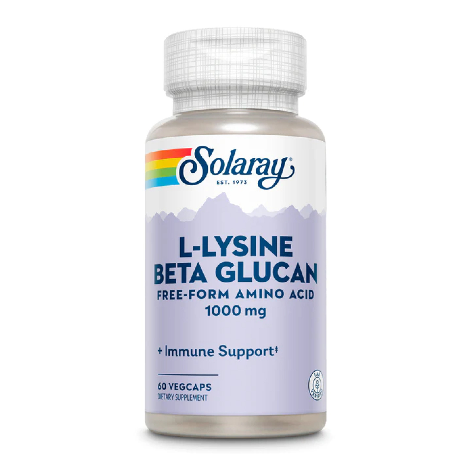 Капсули Solaray L-Lysine with Beta Glucan 1000mg - 60 vcaps 2023-10-2136