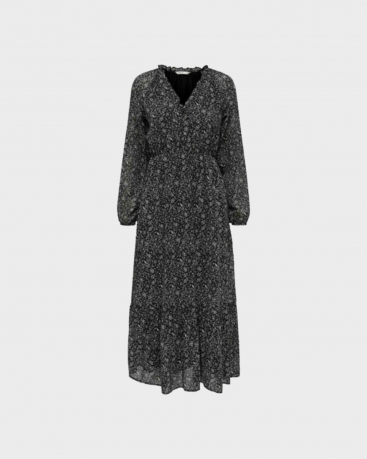 Сукня ONLSTAR L/S MAXI DRESSWVN 15240494-Black-AOP:LITTLE CHARM FLOWER ONLY M Чорний 15240494-BLACK-AOP:LITTLE