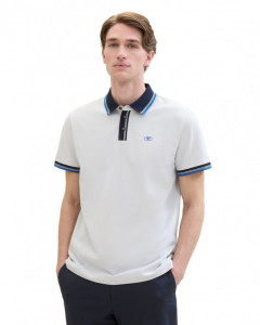 Поло POLO WITH DETAILED COLLAR 1040822ХХ27054 Tom Tailor L Білий 1040822ХХ27054