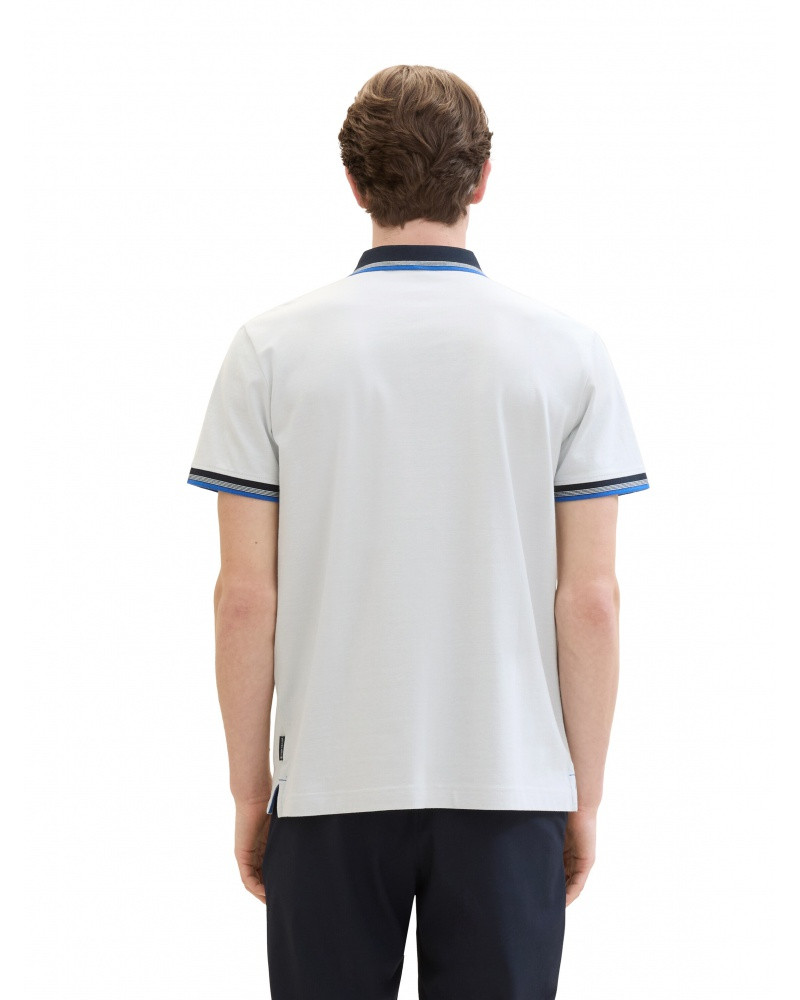 Поло POLO WITH DETAILED COLLAR 1040822ХХ27054 Tom Tailor L Білий 1040822ХХ27054