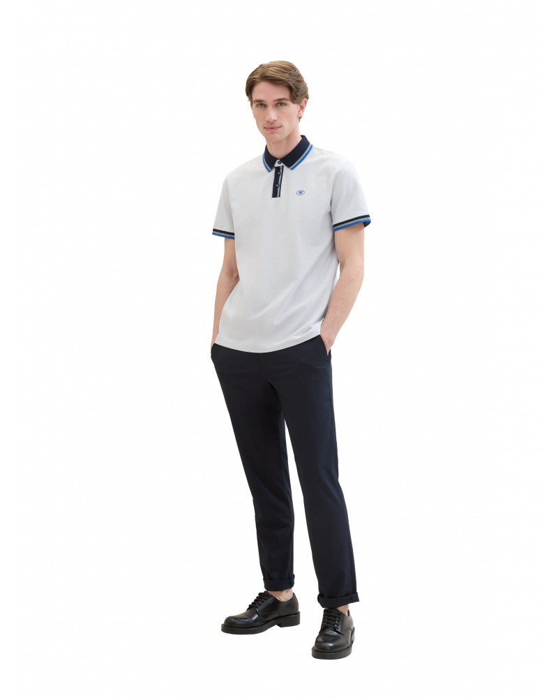 Поло POLO WITH DETAILED COLLAR 1040822ХХ27054 Tom Tailor L Білий 1040822ХХ27054